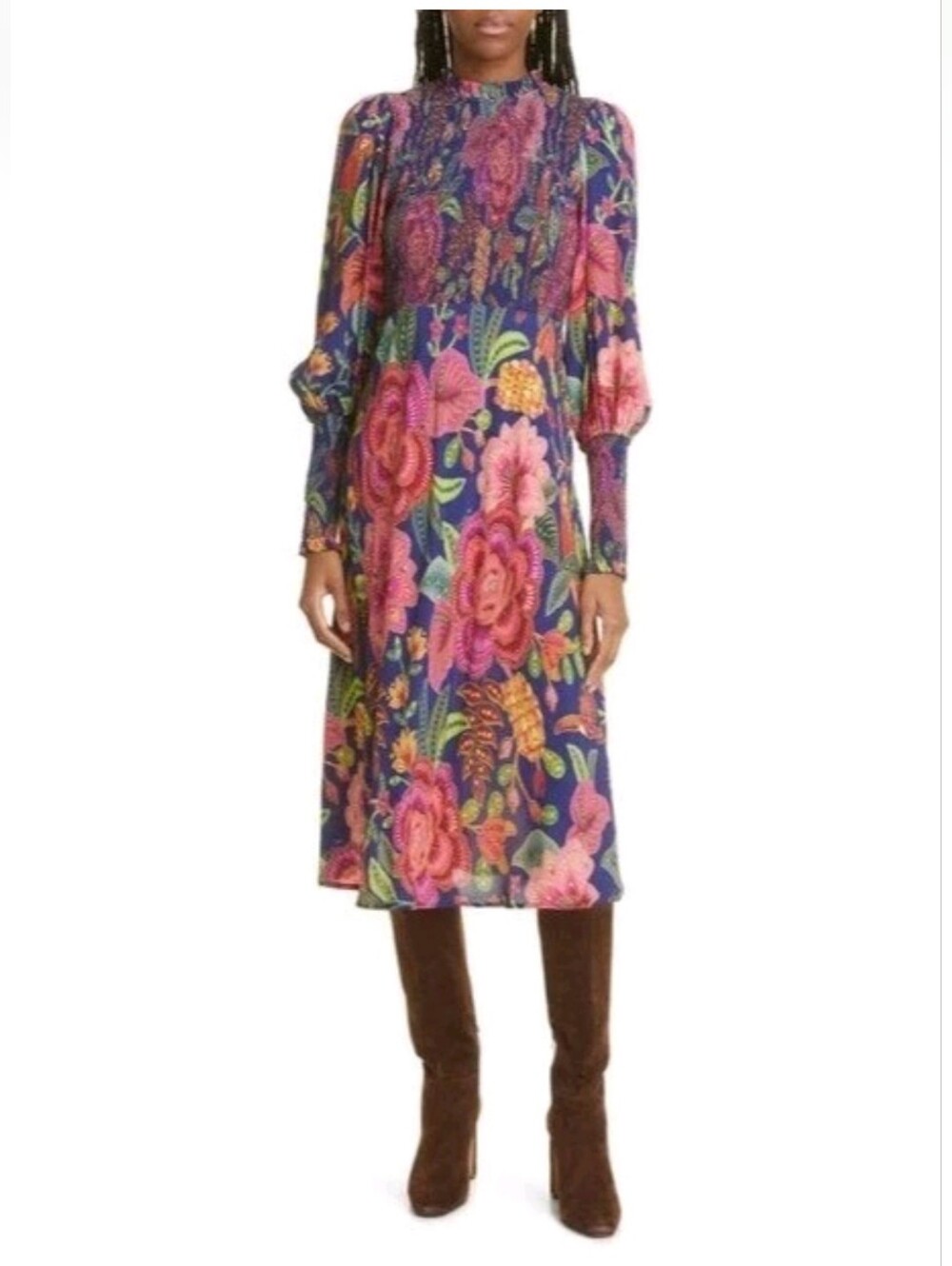 Farm Rio Macaw Bloom Floral Dress XS - Picture 12 of 13